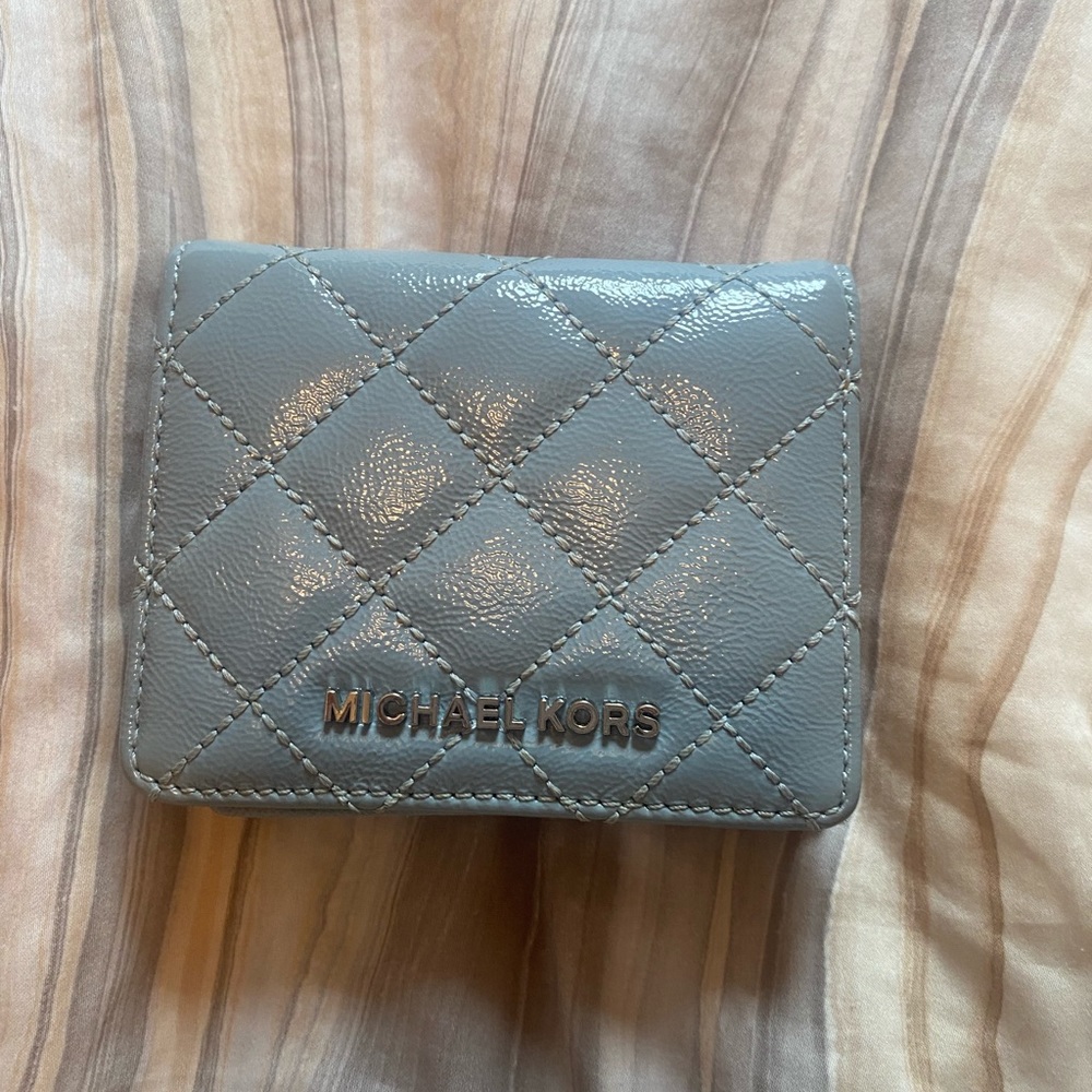 blue Michael Kors wallet